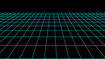 Detailed wireframe landscape. Abstract grid. 3D frame.