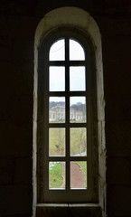 English Stately Home through a tall window