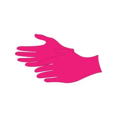 Hand gloves logo illustration