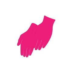 Hand gloves logo illustration