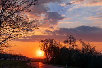 sunrise in nature