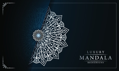 Abstract beautiful mandala design background for greeting card,
 invitation and background many template