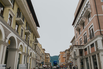 streets of the Sochi ski resort