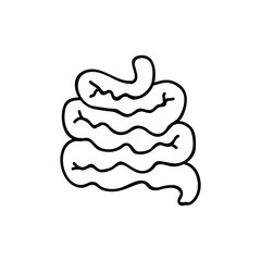 intestines doodle icon, vector illustration
