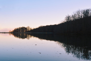 Sunset reflection in Santa Fé Lake