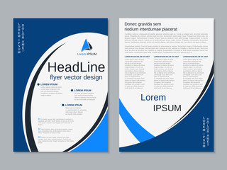 Modern professional two-sided flyer vector design template
