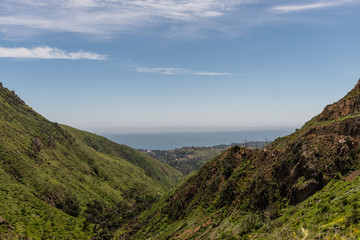 Scenic Malibu vista on a beautiful springtime day, Southern California