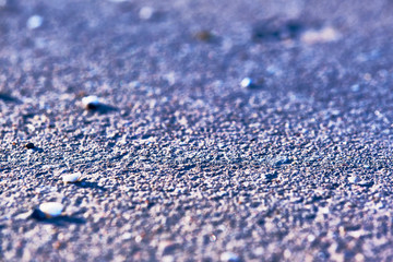 macro stones on the road