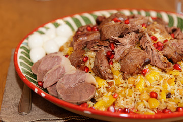 Pilay rice in clay plate