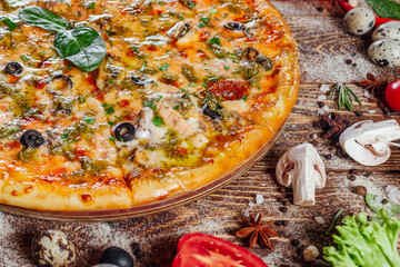 slice of pizza close up