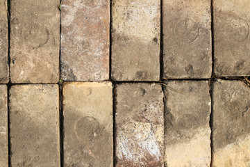 Obraz premium Old paved bricks texture pattern