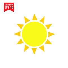 sun vector illustration Icon symbol Flat vector illustration for graphic and web design.
