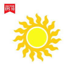 sun vector illustration Icon symbol Flat vector illustration for graphic and web design.
