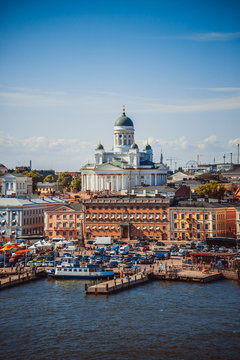 Summer panorama of Helsinki, Finland