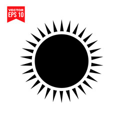 sun vector illustration Icon symbol Flat vector illustration for graphic and web design.
