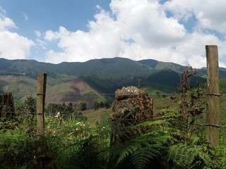 
mountains and uncovered roads, of the Colombian lands, with beautiful views