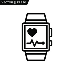Smartwatch Health Icon Vector Illustration Logo Template