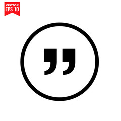 speech bubble speech quotation mark two Icon symbol Flat vector illustration for graphic and web design.
