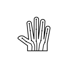 Obraz premium Hand, nerve, joint icon. Simple line, outline vector elements of neurology for ui and ux, website or mobile application