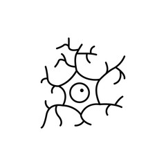 Dendrites, nerve, cell icon. Simple line, outline vector elements of neurology for ui and ux, website or mobile application