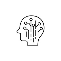 Brain, head, neuron icon. Simple line, outline vector elements of neurology for ui and ux, website or mobile application