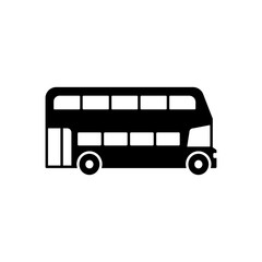 Obraz na płótnie Canvas Double-decker, bus icon. Simple vector public transport icons for ui and ux, website or mobile application