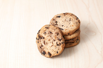 Cookies with nuts and chocolate grains