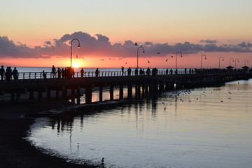 Sunset in St kilda, Melbourne, Australia