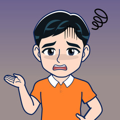 シャツを着た男性