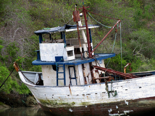 boat, ship, water, fishing, old, sea, river, beach, abandoned, wooden, transportation, ocean,...