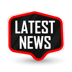Fototapeta premium Latest News, banner design template, vector illustration