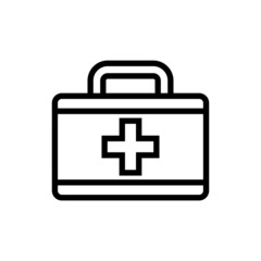 First aid Icon in outline style on white background, Medical symbol for your web site design, logo, app