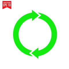 vector illustration of a recycling symbol with arrows
