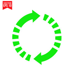 arrows cycle Icon symbol Flat vector illustration for graphic and web design. 