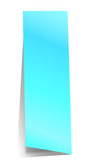 Blue post-it note, narrow