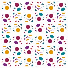 Beautiful of Colorful Circle, Reapeated, Abstract, Illustrator Pattern Wallpaper. Image for Printing on Paper, Wallpaper or Background, Covers, Fabrics