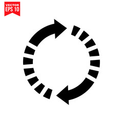 arrows cycle Icon symbol Flat vector illustration for graphic and web design. 