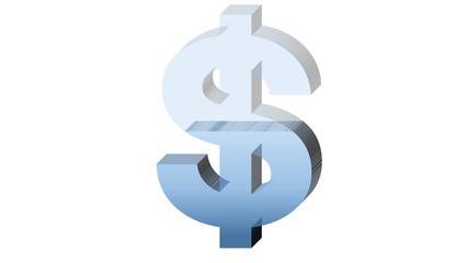 3D SPECIAL MARK OF HALF FULL OF WATER FISHBOWL CUP : $ DOLLAR MARK