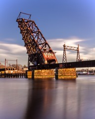 Fototapeta premium Bascule bridge stuck open