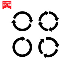 arrows cycle Icon symbol Flat vector illustration for graphic and web design. 