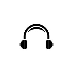 Modern minimalist headphone logo icon vector.