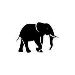 Elephant sillhouette. Logo icon vector.