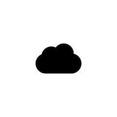 Cloud Icon in black flat design on white background