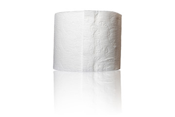 Roll of Toilet Paper Isolated on White