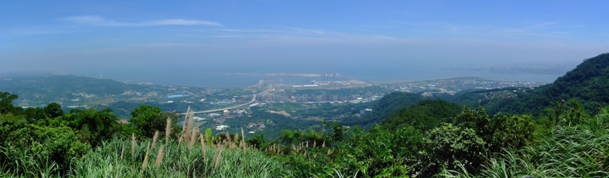 High Angle View Of Tamsui District Cityscape