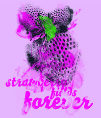 watercolor strawberry