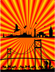 istanbul print and embroidery graphic design vector art