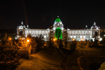 Fototapeta na wymiar Palace of Farmers in Kazan Russia in a summer night