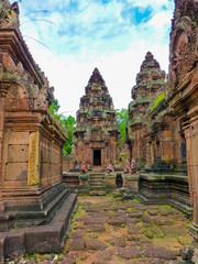 Naklejka premium Banteay Srei Ruins Temple, Angkor, Siem Reap, Cambodia