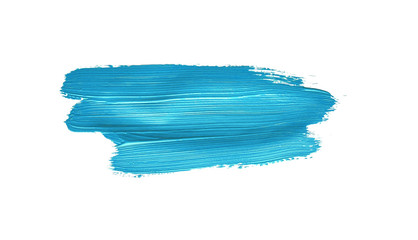 Green chroma brush stroke paiting over isolated background, canvas watercolor texture